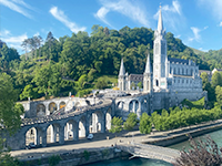 Sanctuary of Our Lady of Lourdes at the starting point of the Pyrenees Nature Trail eBike tour